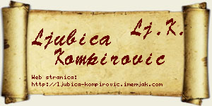 Ljubica Kompirović vizit kartica